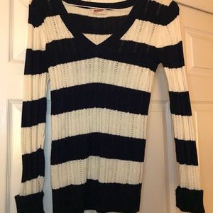 Blue and White Sweater